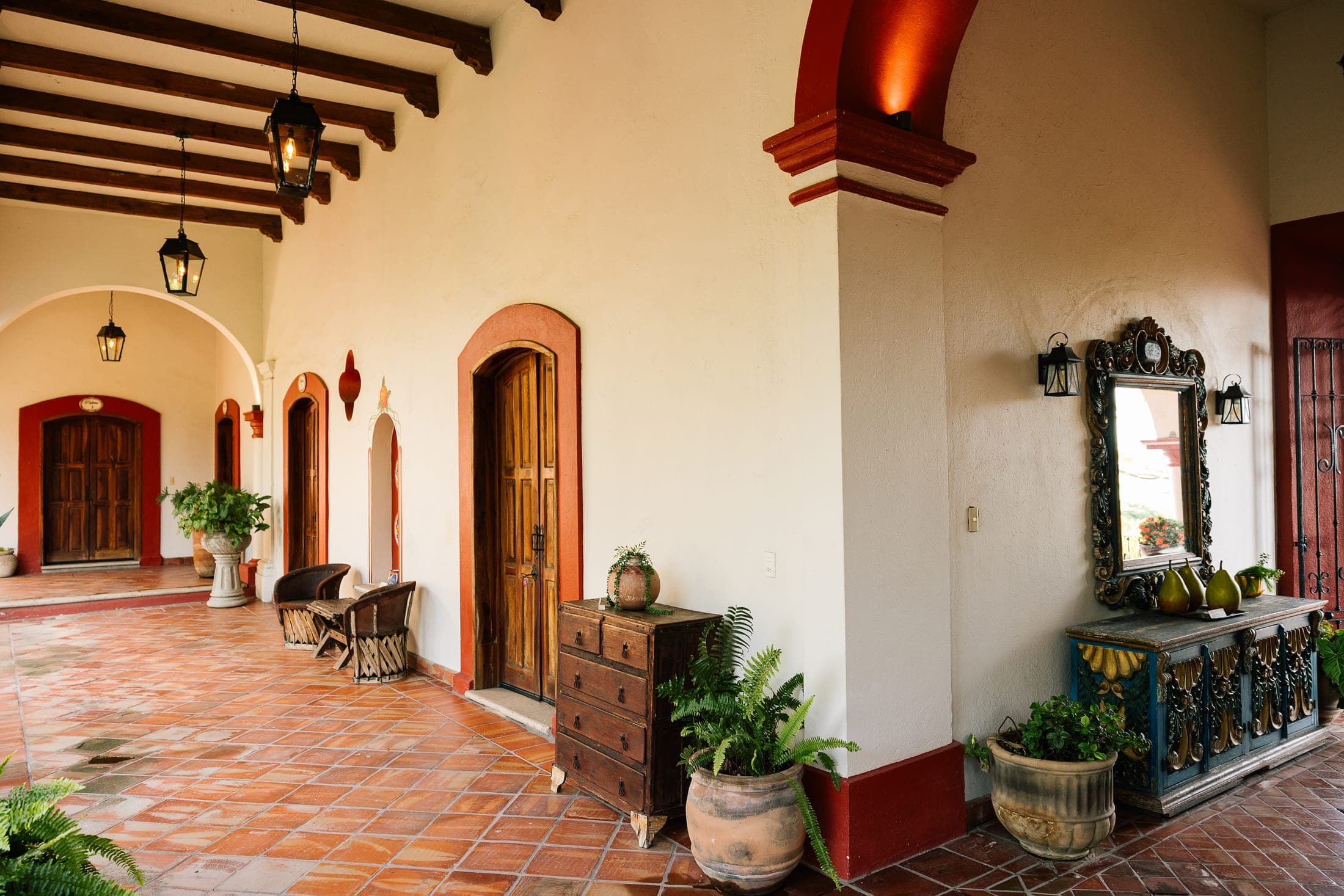 Fachada de la hacienda